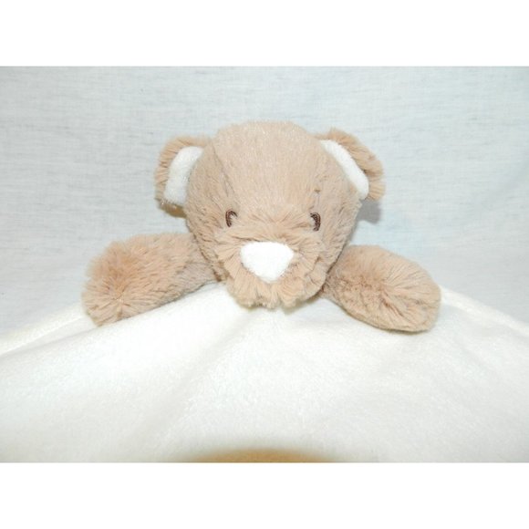 Blankets & Beyond Brown Bear Security Blanket cream Baby plush Nunu lovey - Picture 2 of 3